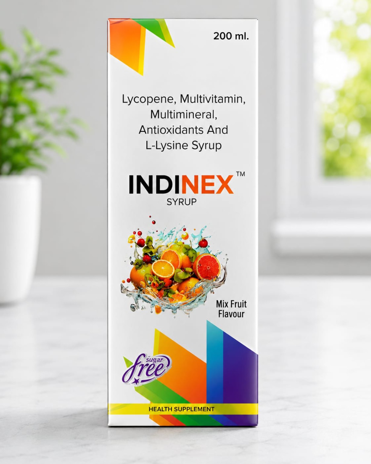 Indinex Syrup — Indinex Syrup packaging by Indinexa Pharmaceutical